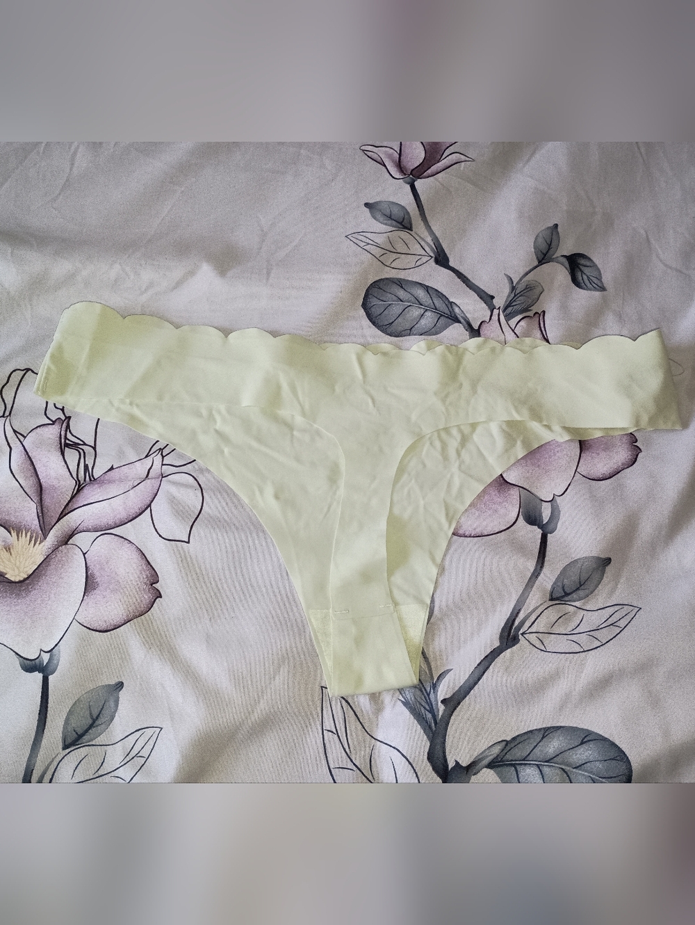 3/$10 🌟 NWOT Seamless Scalloped Edge Soft Pale Green Bikini Danskin Panty Large - Picture 3 of 7